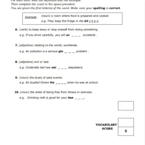 نماذج اختبارات الإنجليزية الصف العاشر الفصل الأول