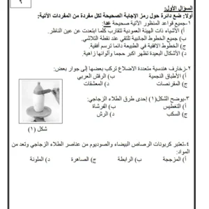 نماذج اختبارات الفنون التشكيلية الصف الحادي عشر الفصل الأول