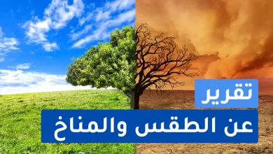 تقرير عن الطقس والمناخ للصف الثامن مادة الدراسات الاجتماعية