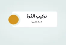 درس تركيب الذرة مادة الكيمياء الصف التاسع
