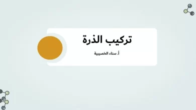 درس تركيب الذرة مادة الكيمياء الصف التاسع