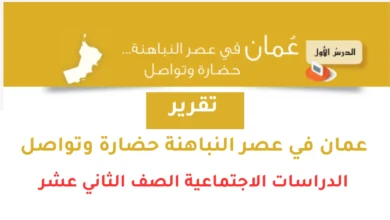 تقرير عن عمان في عصر النباهنة حضارة وتواصل