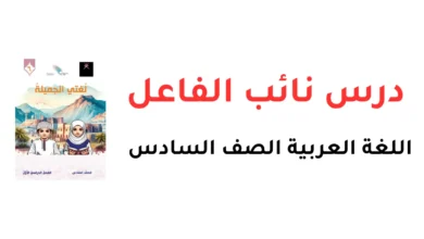 درس نائب الفاعل للصف السادس