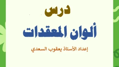 ملخص درس ألوان المعقدات كيمياء للصف الثاني عشر الفصل الثاني