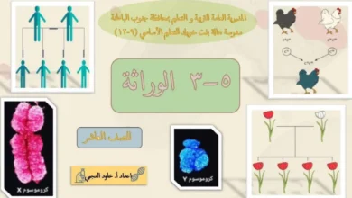 ملخص درس الوراثة للصف العاشر الفصل الثاني