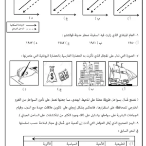 اختبار نهائي مادة الدراسات الاجتماعية للصف التاسع الفصل الثاني