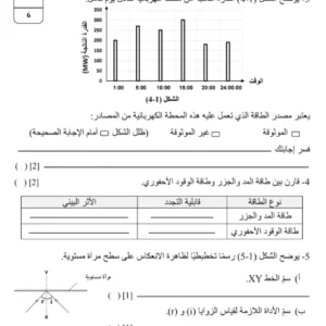 اختبار نهائي مادة الفيزياء للصف التاسع الفصل الثاني