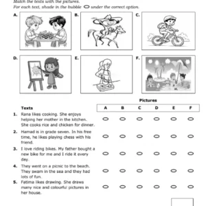 نماذج اختبارات نهائية اللغة الإنجليزية للصف الخامس الفصل الثاني