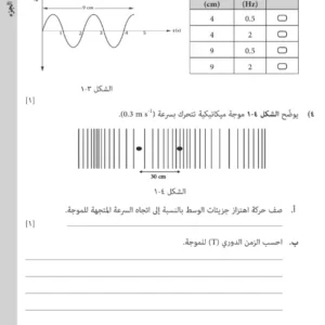 اختبار تجريبي الفيزياء للصف الثاني عشر الفصل الثاني
