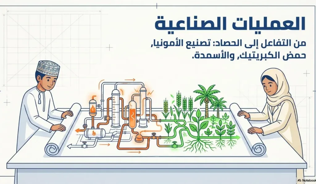 ملخص درس العمليات الصناعية مادة الكيمياء للصف العاشر الفصل الثاني