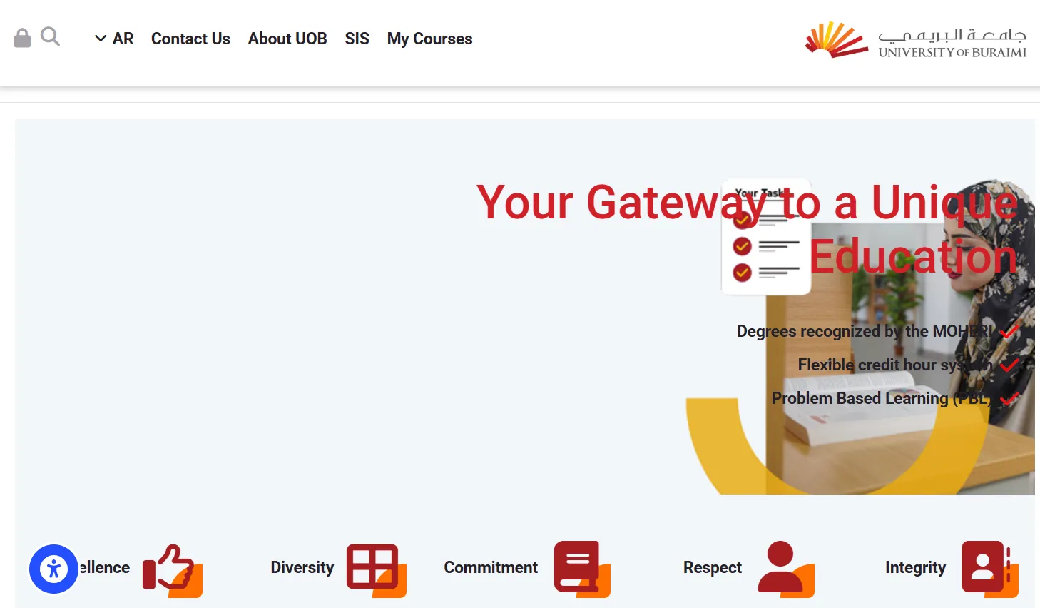 نظام مودل جامعة البريمي (Moodle BU)