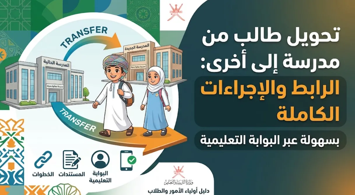 تحويل طالب من مدرسة إلى أخرى الرابط والإجراءات